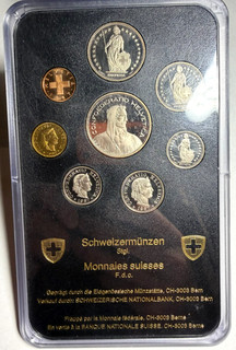1987 Switzerland Swiss 8 coin Mint Set Monete Svizzere Schweizer Munzen CHF