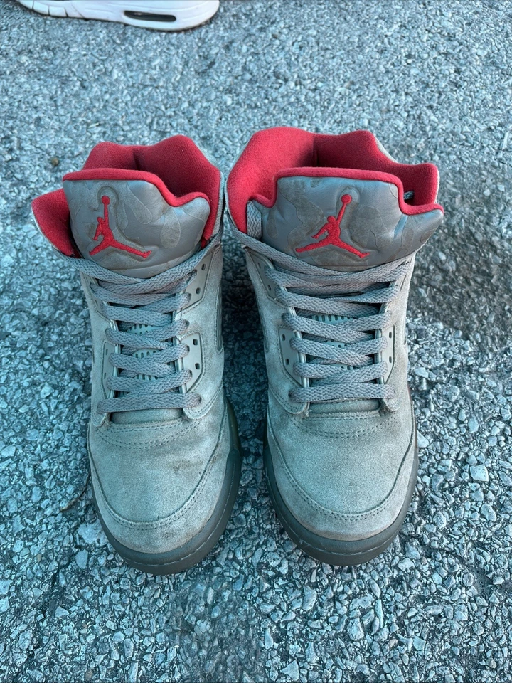 Nike Air Jordan 5 V Estuco Camuflaje Rojo Fuego GS Grade School talla 7Y Foto 2 de 4