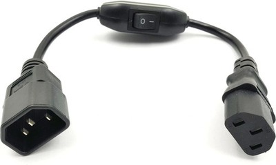 Duttek Power Cord with Switch, PC Power Cord Inline Switch IEC 320 Mains Power C