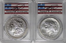 2024 $1 Morgan & Peace Dollar 2 Coin Set Pcgs Ms70 Advanced Release