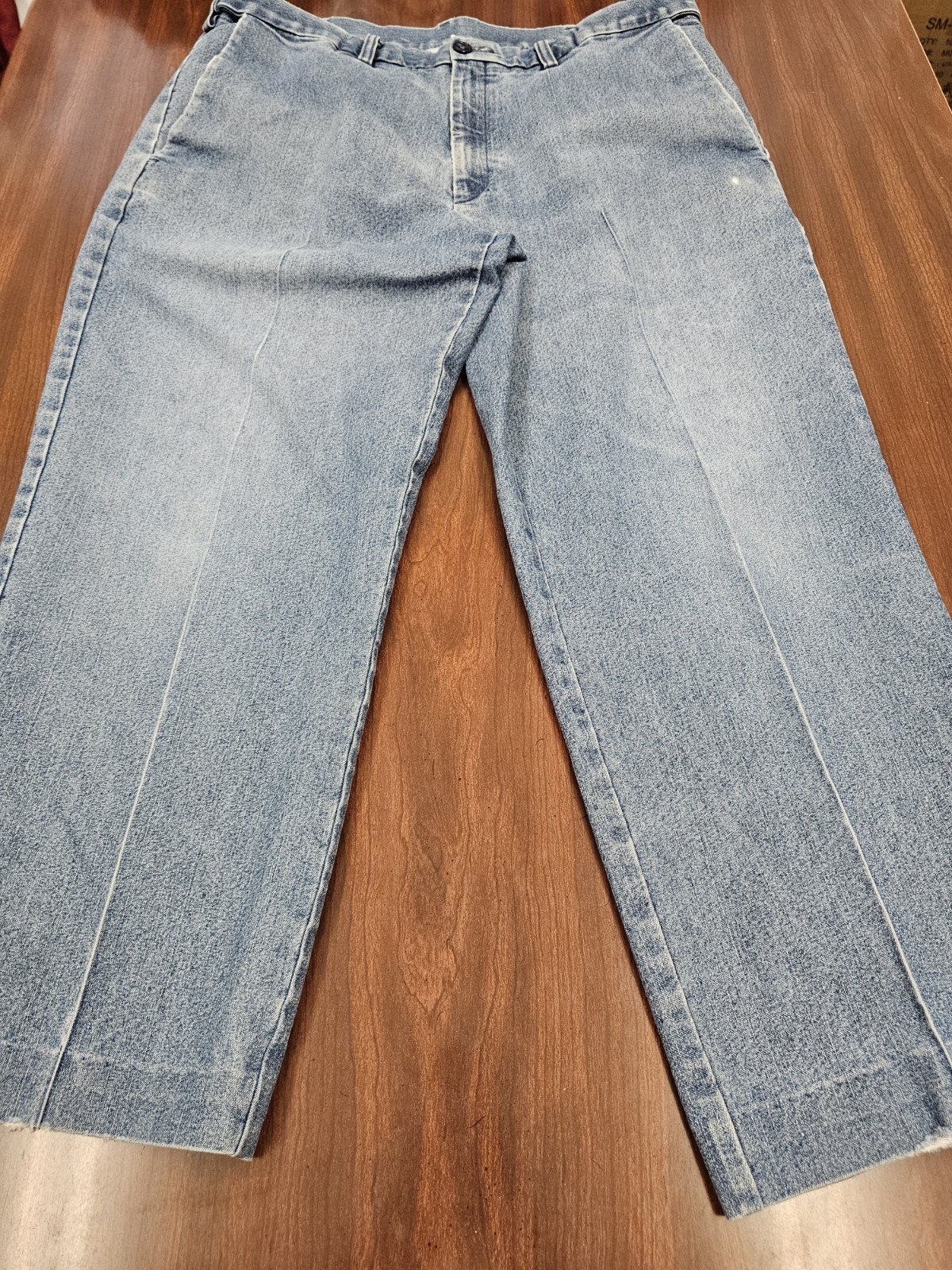 Haggar Jeans 38x30 Light Wash Denim Jeans Straight Leg Vinta