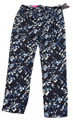 NWT Wassimo Higher Mid Rise Relaxed Hip Tapered Leg Blue Pants Size 10 (770)