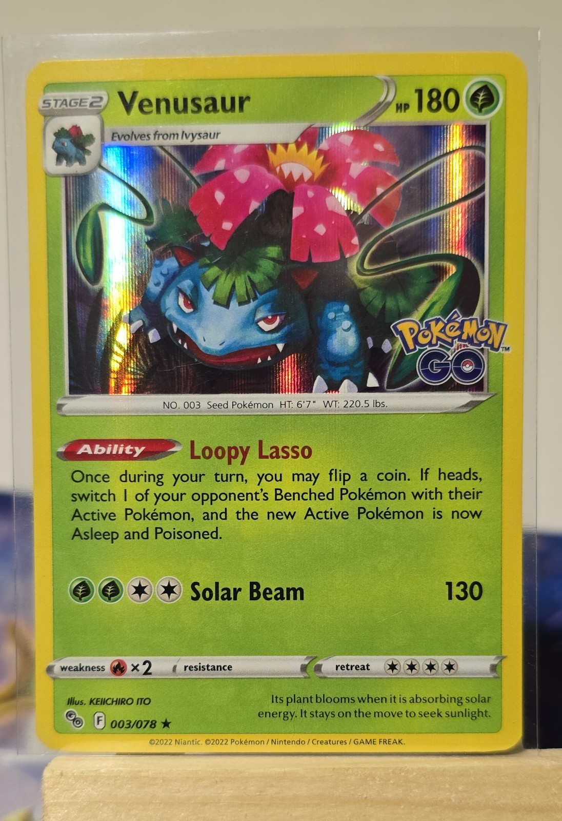 Venusaur 003/078 Pokémon GO Holo