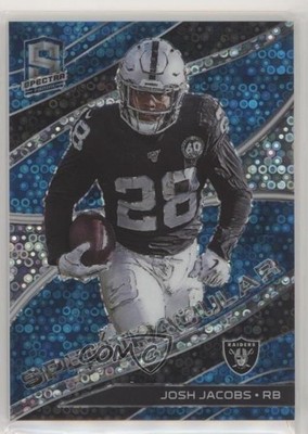 2020 Panini Spectra Spectracular Neon Blue Prizm 49/50 Josh Jacobs #20 0c1x