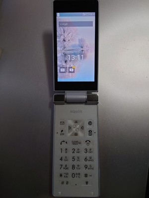 SHARP 501SH Aquos Keitai Android Flip Phone White Good | eBay