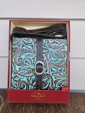 Patricia Nash Brand New Crossbody Bag In Turquoise And Brown NWT 
