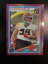 2025 Panini Donruss - Rated Rookie Mason Graham #340 Optic Preview Pink Prizm
