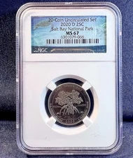 2020 D Salt Bay NP Quarter 25c NGC MS 68