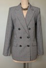 NEW~WAYF-Double Breasted-Black, Red & White Check "Finn" Blazer Large-MSRP $128 — photo 3