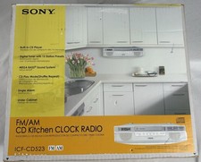 Sony Mega Bass AM/FM Radio CD Player Under Cabinet ICF-CD523 New Old Stock 