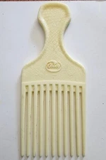 Vintage Goody Hair Pick Cream Textured Plastic Handle Lift Comb 6.5"