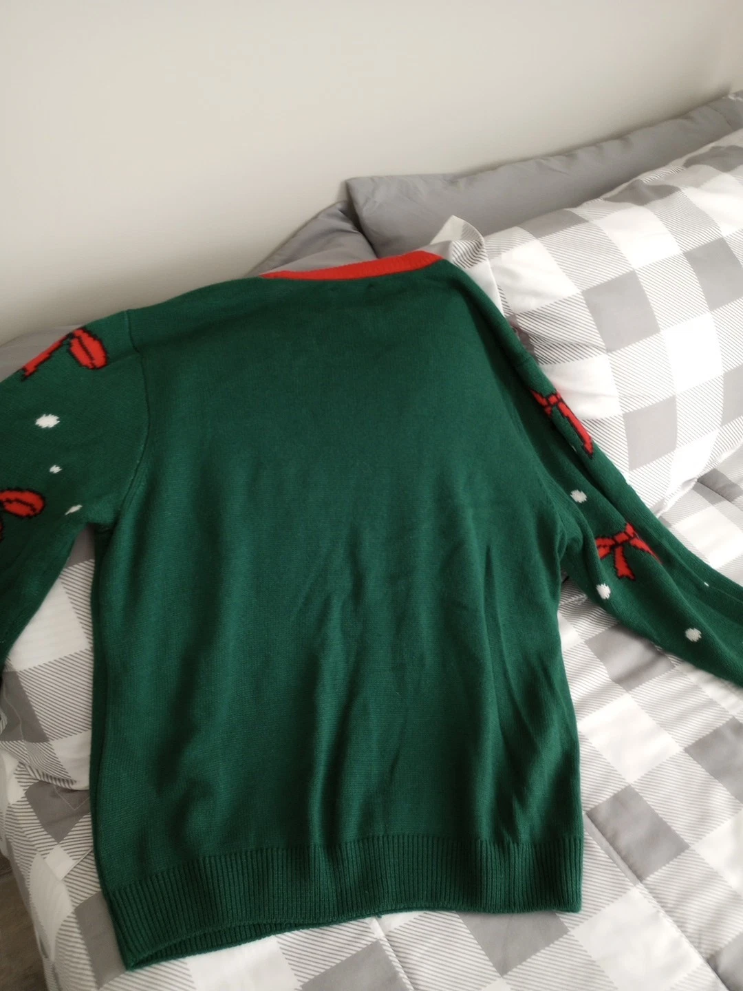 Adult Ugly Christmas Party Sweater Dec 25th Cats Ornaments Bows XL