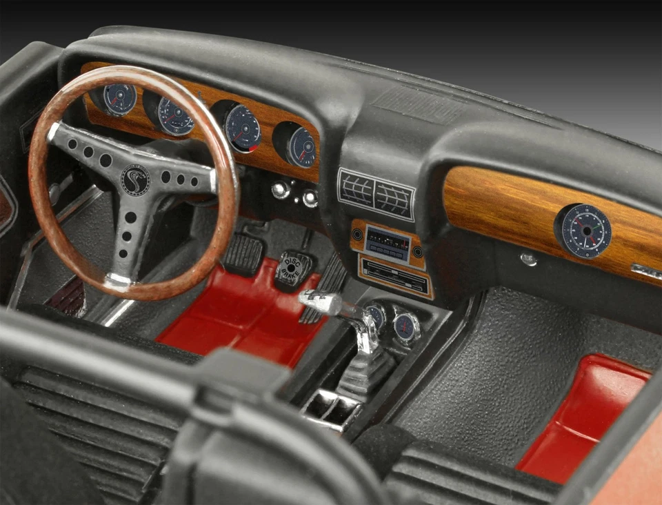 German Revell 1/25 '70 Shelby Mustang GT500 Plastic Model Assembly Kit 07729 (Ca - Immagine 3 di 4