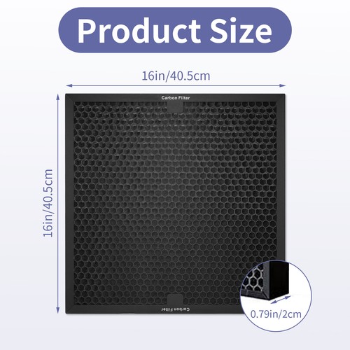 HEPA Active Carbon Filters, 1 Pack, 15.7" x 15.7" Air Filter Replacement - Bild 2 von 7