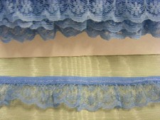 Gathered Dusty Blue Lace 20 metres  133 