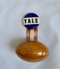 Vintage Yale University Pinback w/ Tin Football and Ribbon