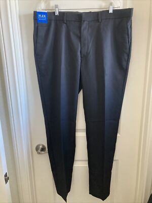 green emerald velvet dress Haggar The Active Series City Flex 5-Pocket Pants, Flat Front in Medium Grey