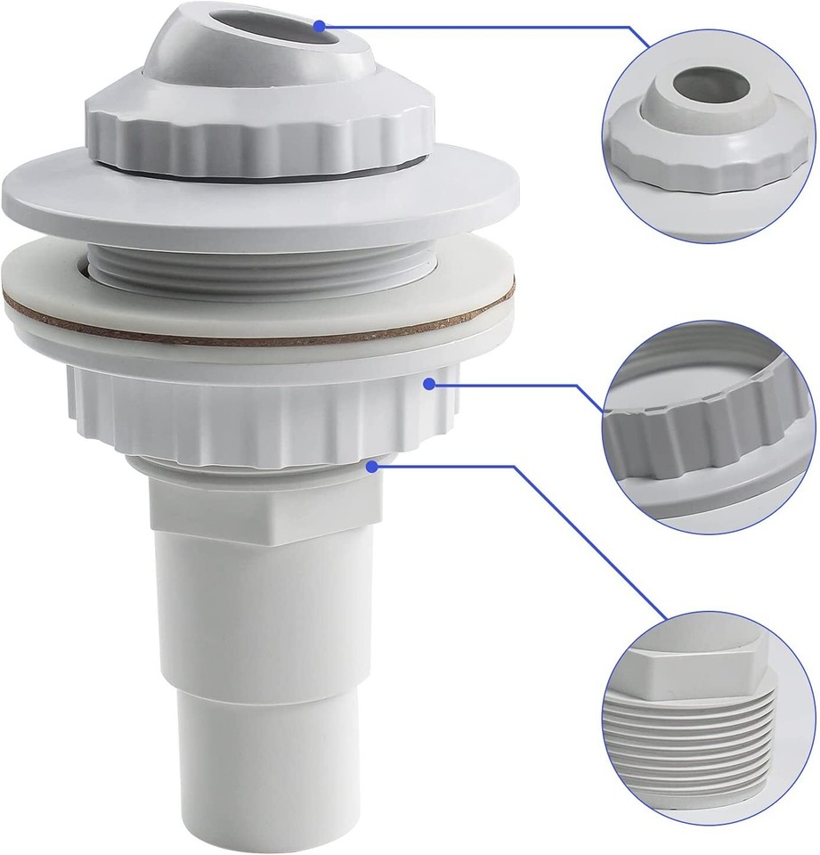 CDDCWZ Pool Einlaufdüse Verstellbar - Für Stahlwandpools 32mm/38mm