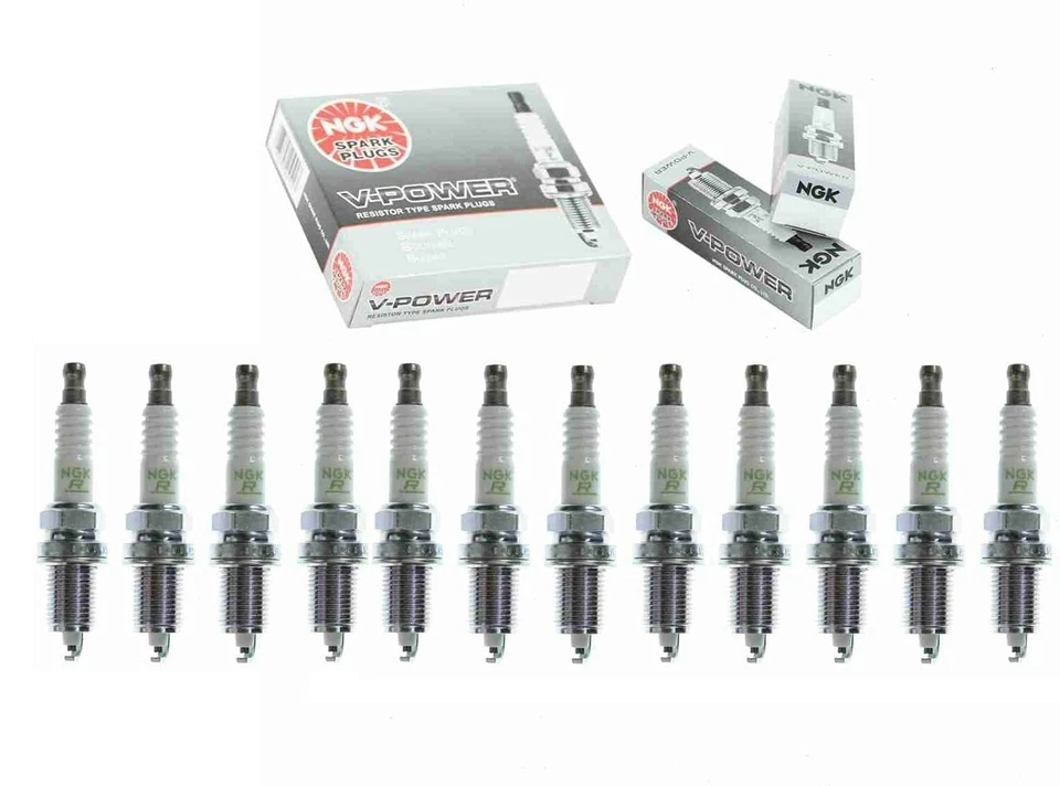 Bujías NGK "V-POWER" (Juego de 12) 1994-2002 para Mercedes-Benz E320 3,2 L V6 Foto 2 de 4