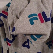 Fila Youth Kids Unisex size M 10/12 Pullover Hoodie Sweatshirt Grey NWT