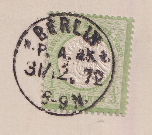 72168) BERLIN 1872 Mi.-Nr. 17 auf Drucksache im Ortsverkehr - Bild 2 von 3