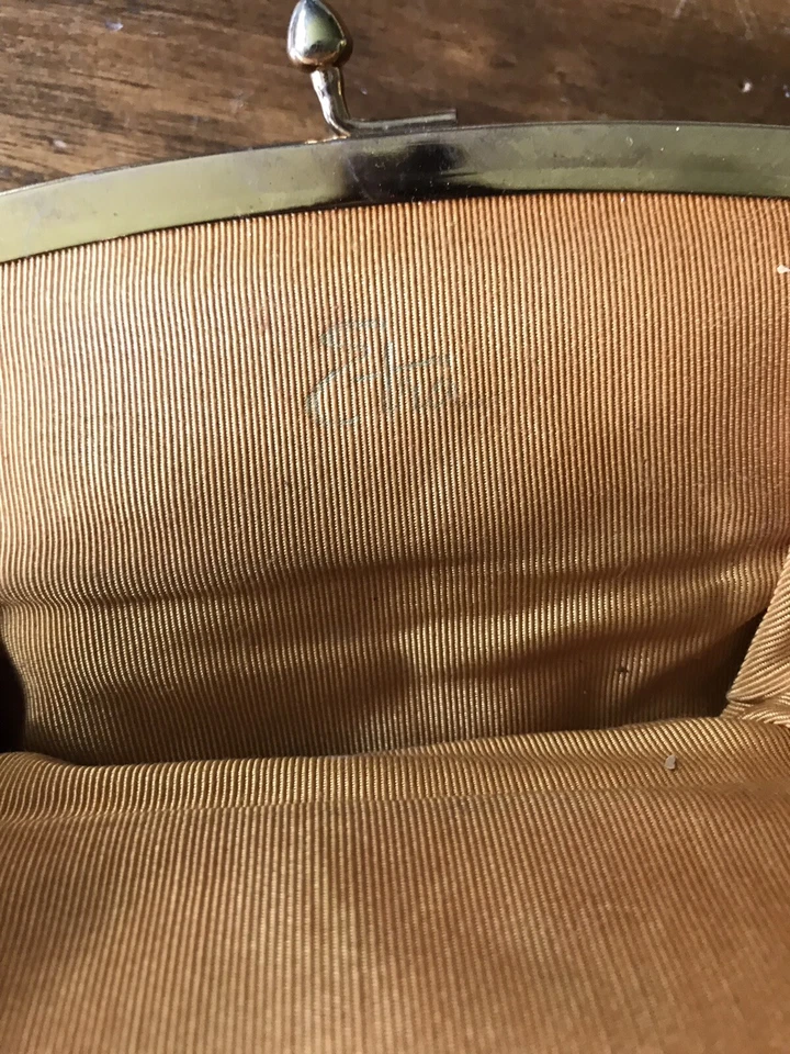 Bolso de mano Etra vintage pequeño dorado de noche usado en excelente estado elegante años 50 60 Foto 3 de 4