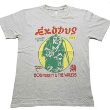 Bob Marley 1977 Tour T-Shirt Grey New