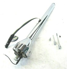 Universal 28 Straight Streethot Rod Non-tilt Chrome Steering Column S81072c