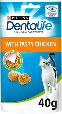 Dentalife Cat Dental Treats Chicken 40g, Pack of 8…