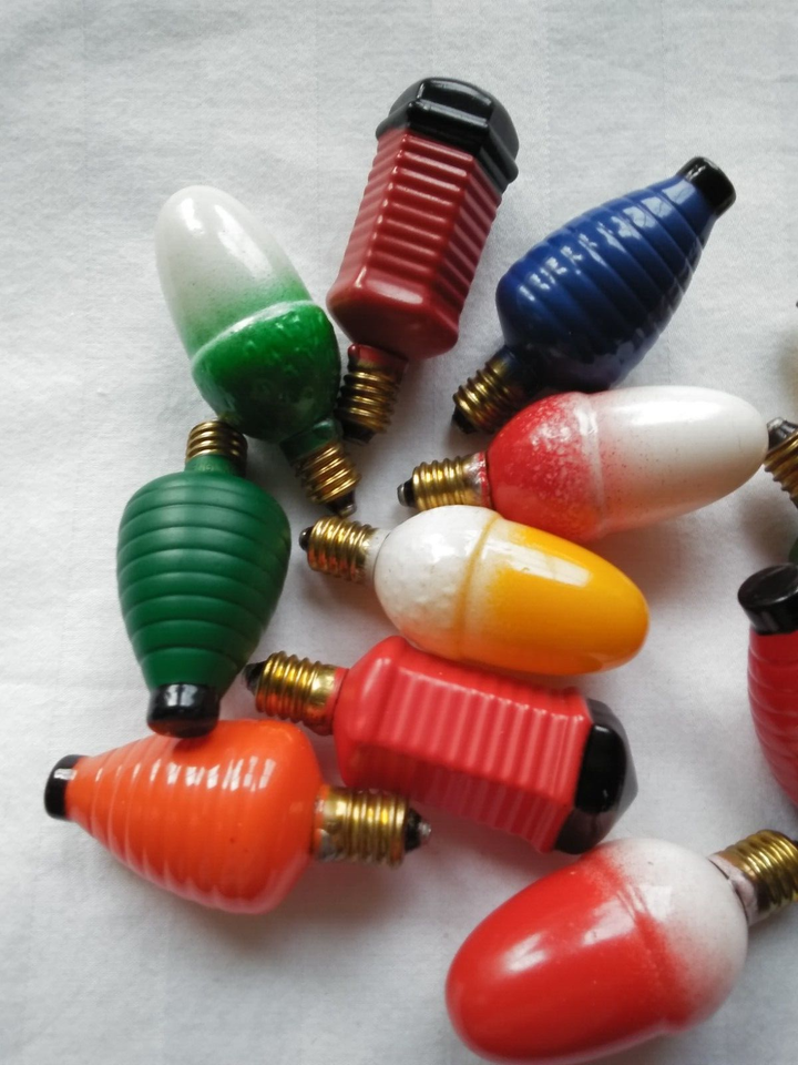 Vintage Sunshine Christmas Lights Spare Replacement Bulbs Job Lot X 12
