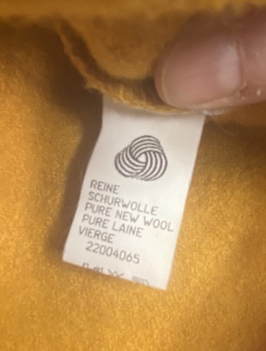 Geiger Classic Mustard Yellow Pure New Wool Jacket Size 40 Embroidered Austria - Picture 7 of 12