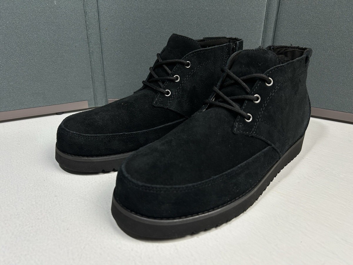 Koolaburra by UGG Men Size 12 Asaiah Chukka Boots Black Leather Suede Sherpa NEW Koolaburra by UGG Men Size 13 Asaiah Chukka Boots Black  main image 4