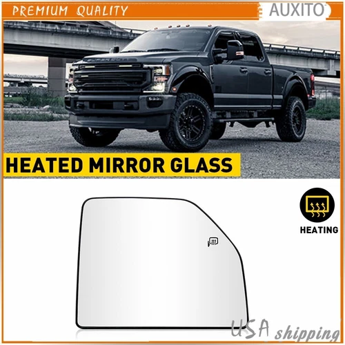 MIRROR GLASS HEATED PASSENGER 2017-2022 FITS FORD DUTY SUPER F250 F350 F550 F450
