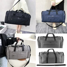 92L Military Canvas Travel Duffle Bag-Heavy-Duty Gym Luggage with Shoulder Strap