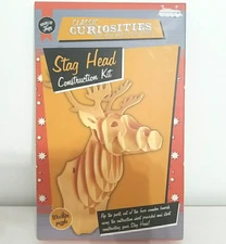 Classic Curiosities Stag Head Construction Kit New Wooden Puzzle Hours Of Fun