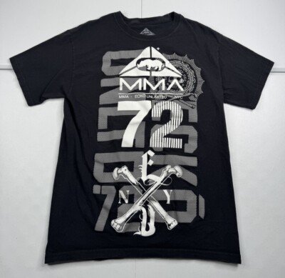 Vtg Ecko Untld MMA Shirt Black Double Sided Graphic Print Y2K Mens Medium RARE