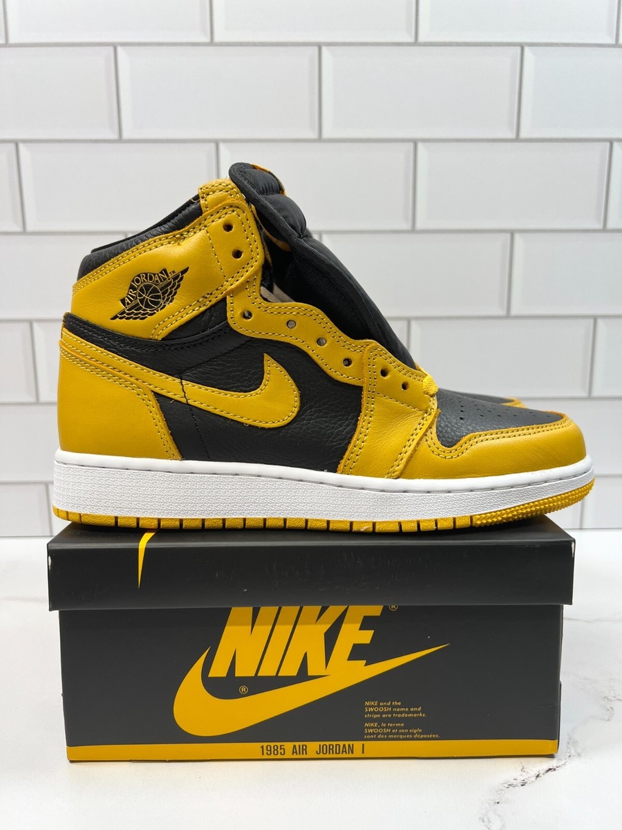Nike Retro Air Jordan Pollen Yellow Pollens Black 1s 1 GS | eBay