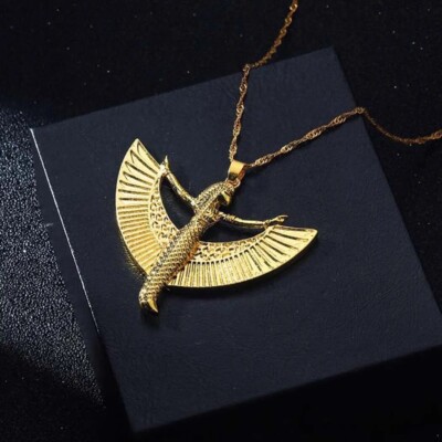 Halskette Ägypten Isis Götter Unisexkette goldfarben Modeschmuck Geschenk