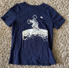 EUC Old Navy Boys size Medium 8 Astronaut On Bicycle In Space T-shirt