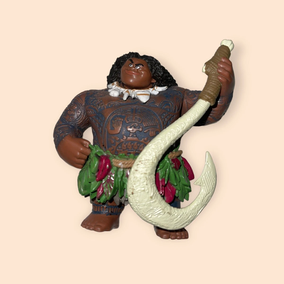 DISNEY MOANA Maui Demigod PVC Figure With Magic Fish Hook By JAKKS 5