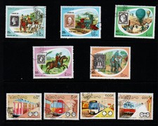 Laos, 2 Sätze, Briefmarken 1990 auf Briefmarken & Metro 1993.