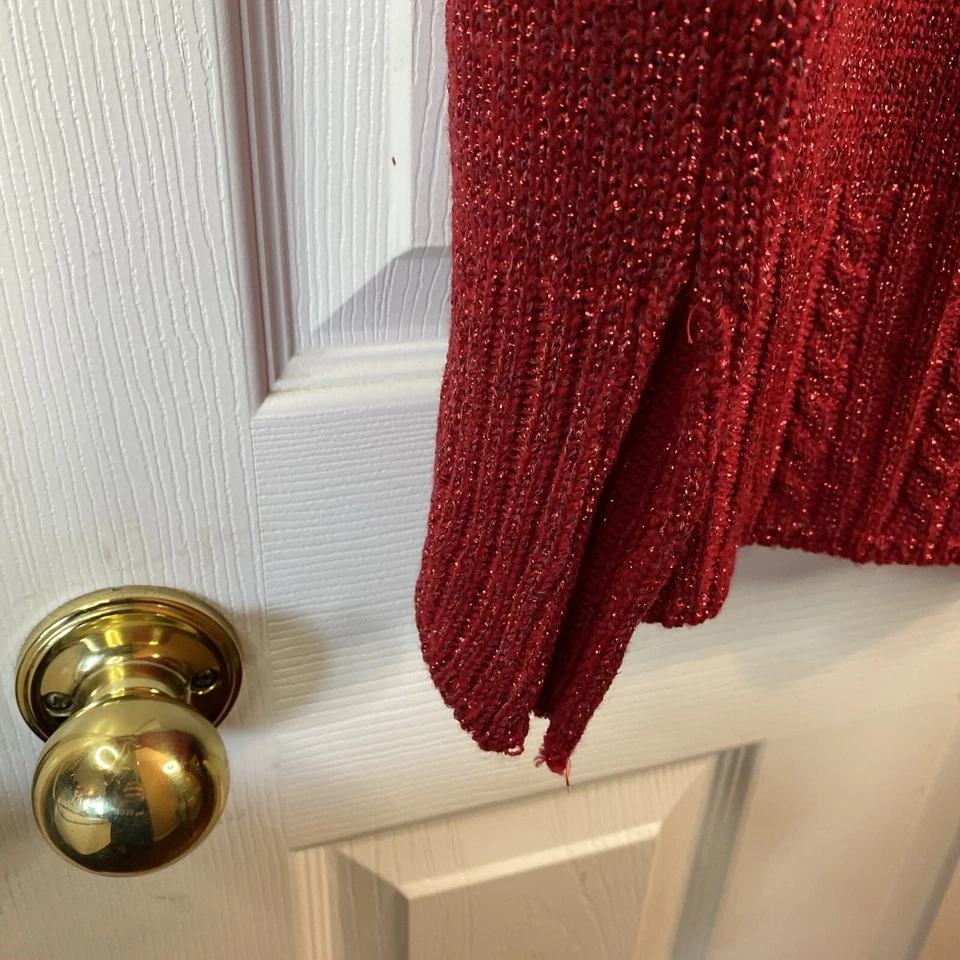 Vintage Diane Von Furstenberg The Color Authority Women L Metallic Knit Sweater - Image 3 of 4