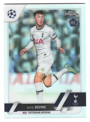 Topps Chrome UEFA UCL UCC 2022/23 Refractor Tottenham Hotspur Alfie Devine