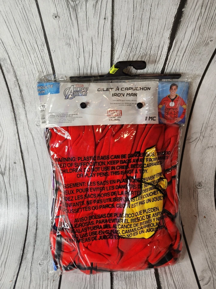 Nuevo Marvel Iron Man Sudadera con Capucha Adulto S/M Disfraz de Halloween Vengadores Sudadera Cálida Foto 3 de 3
