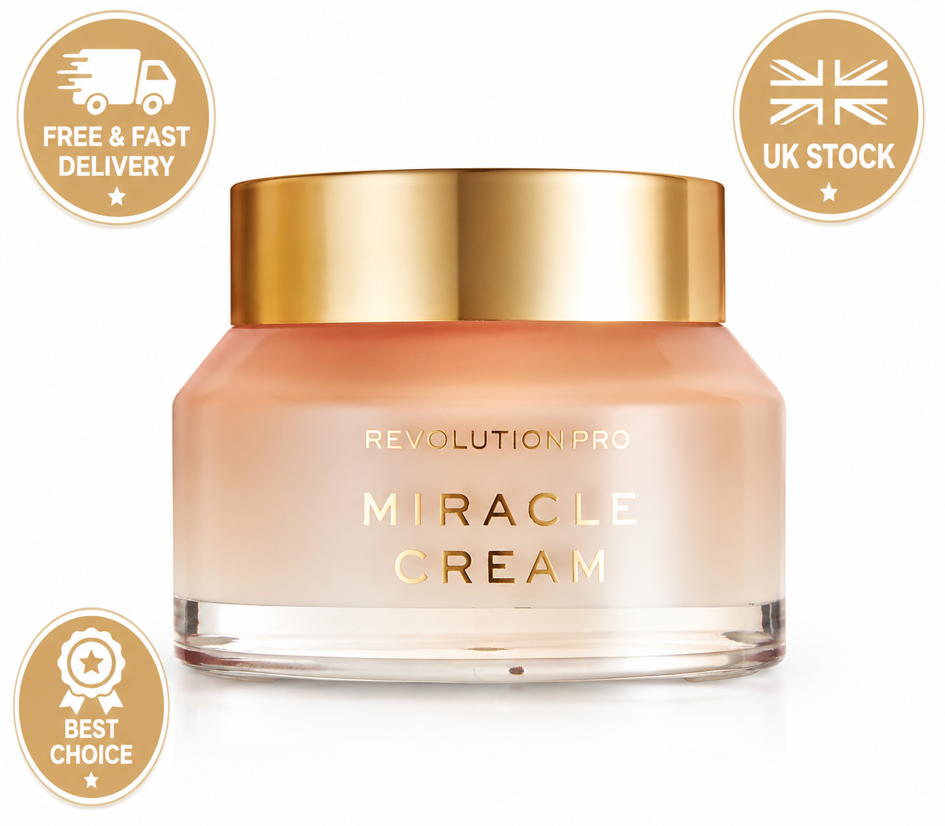 Revolution Pro Miracle Cream 50ml | Hydrating Face Moisturiser Vitamin C VeganUK