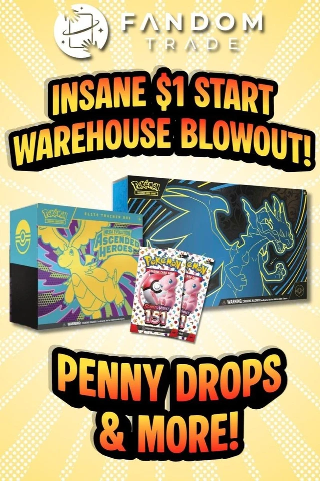 🚨$1 WAREHOUSE BLOWOUT!🚨BOOSTER BOXES, COLLECTION BOXES & MORE ALL @ $1!🚨