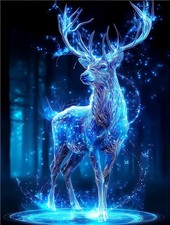 Ohhvvow Glowing Elk Diamond Painting Kits for 12x16 Inch, Deer
