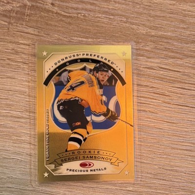 Donruss 1997-98 Preferred Precious Metals Gold Sergei Samsonov RC #15 /100