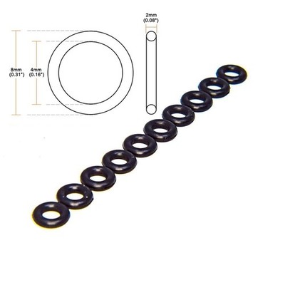 Nitrile O-Ring (4mm ID x 8mm OD x 2mm Width)- 10 Pack