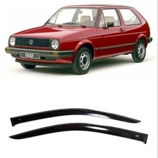 Tape-on Window Visors Rain Guards Fit Vw Golf Ii 3d 1983-1992 Wind Deflectors